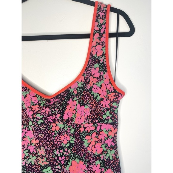 Free People Clementine Floral Midi Dress M Pink Green Slit Sweetheart 90s Boho - Picture 13 of 16